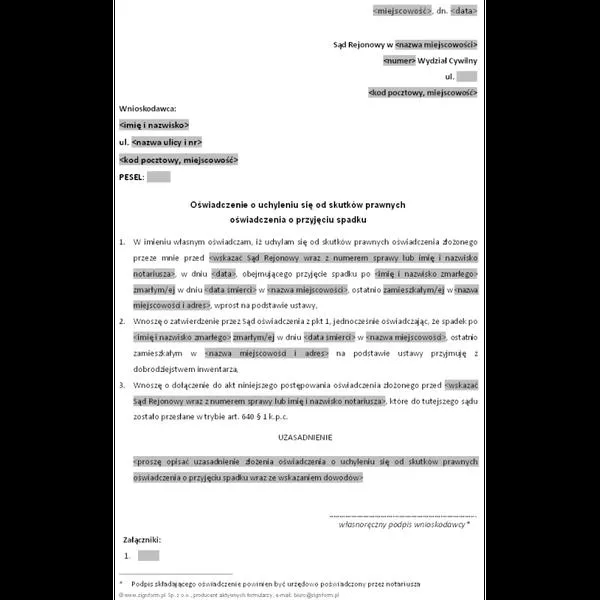 Składanie oświadczeń na uczelni