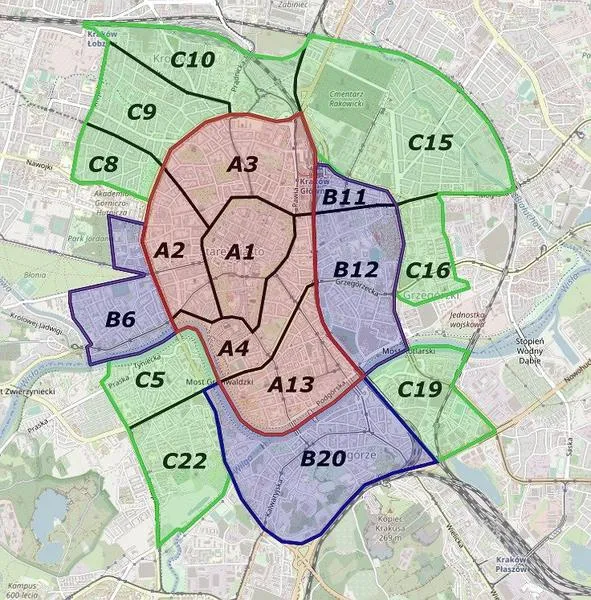 Strefa płatnego parkowania Kraków